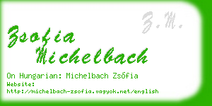 zsofia michelbach business card